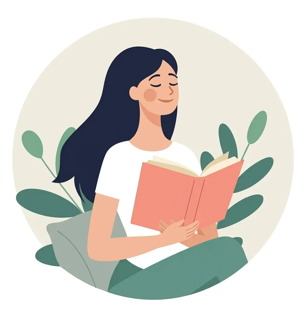 Donna che legge un libro